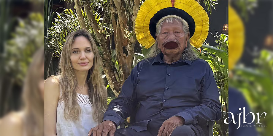 Angelina Jolie visita aldeia indígena no Brasil